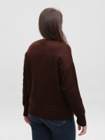 Светр жіночий коричневий прямий однотонний 8547-9-Т