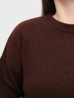 Светр жіночий коричневий прямий однотонний 8547-9-Т