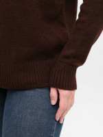 Светр жіночий коричневий прямий однотонний 8547-9-Т