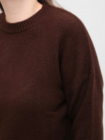 Светр жіночий коричневий прямий однотонний 8547-9-Т