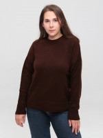 Светр жіночий коричневий прямий однотонний 8547-9-Т