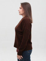 Светр жіночий коричневий прямий однотонний 8547-9-Т
