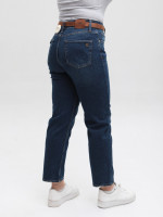 Джинсы женские синие прямые МОМ 1616