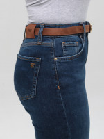 Джинсы женские синие прямые МОМ 1616