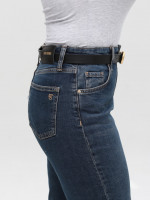 Джинси жіночі сині прямі МОМ великі розміри 1614-1-B