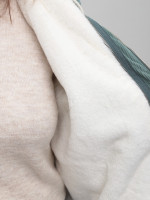 Куртка женская вельветовая с мехом ментоловая укороченная 518-5