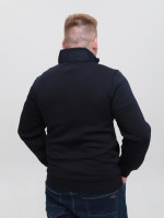 Кофта чоловіча темно-синя на блискавці з флісом 73-2