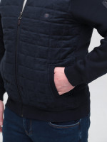 Кофта чоловіча темно-синя на блискавці з флісом 73-2