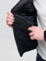 Кофта чоловіча темно-синя на блискавці з флісом 73-2