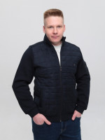 Кофта чоловіча темно-синя на блискавці з флісом 73-2