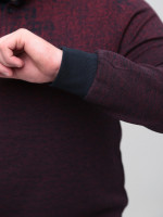 Поло чоловіче бордове з довгим рукавом 9301-2