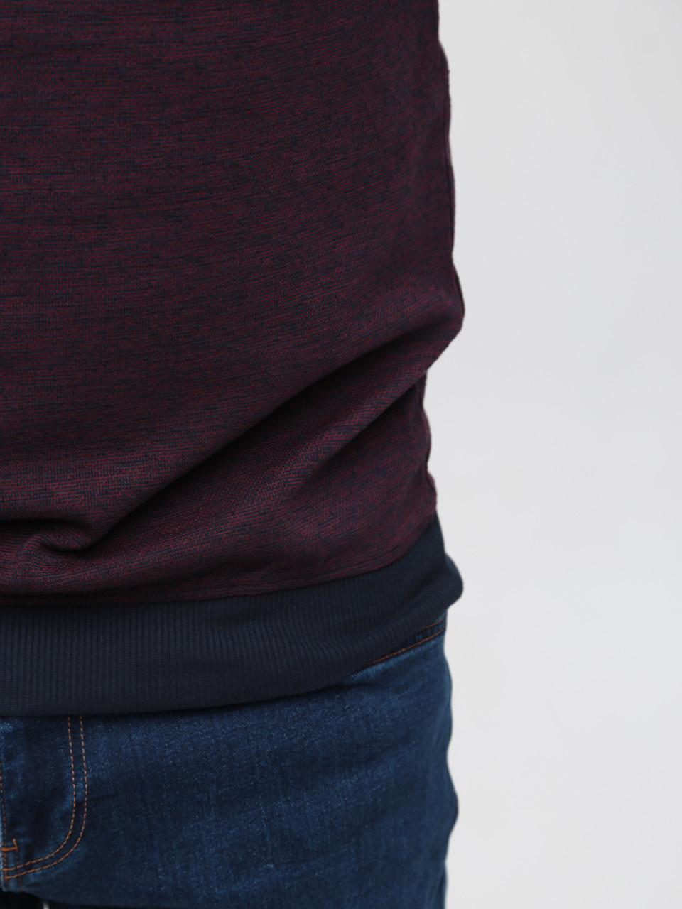 Поло чоловіче бордове з довгим рукавом 9301-2