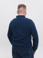 Поло чоловіче темно-синє з довгим рукавом 9111-1