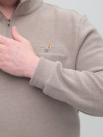 Джемпер чоловічий світло-бежевий з коміром стійка 9137-5