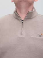 Джемпер чоловічий світло-бежевий з коміром стійка 9137-5