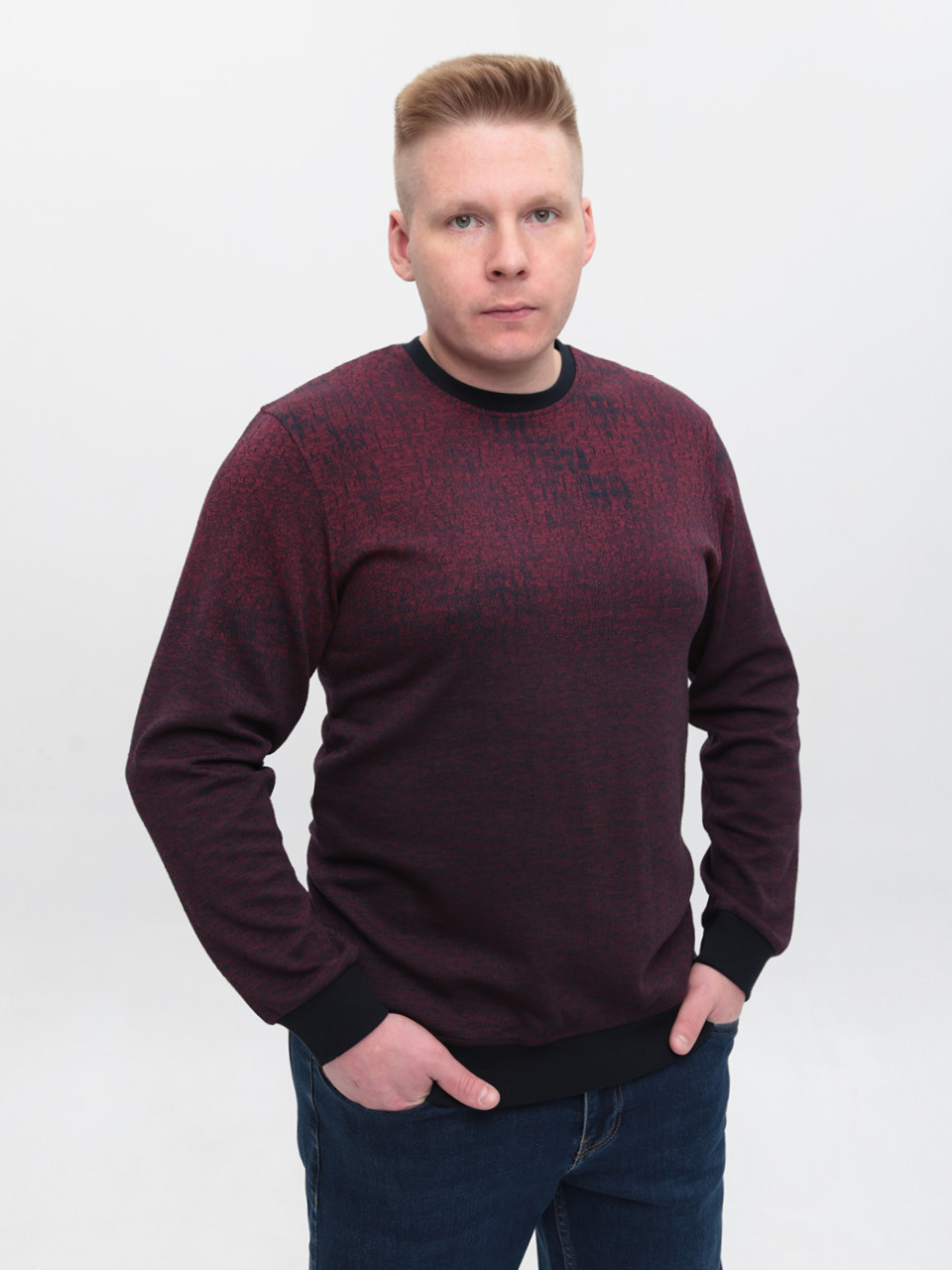 Джемпер чоловічий бордовий 8301-2