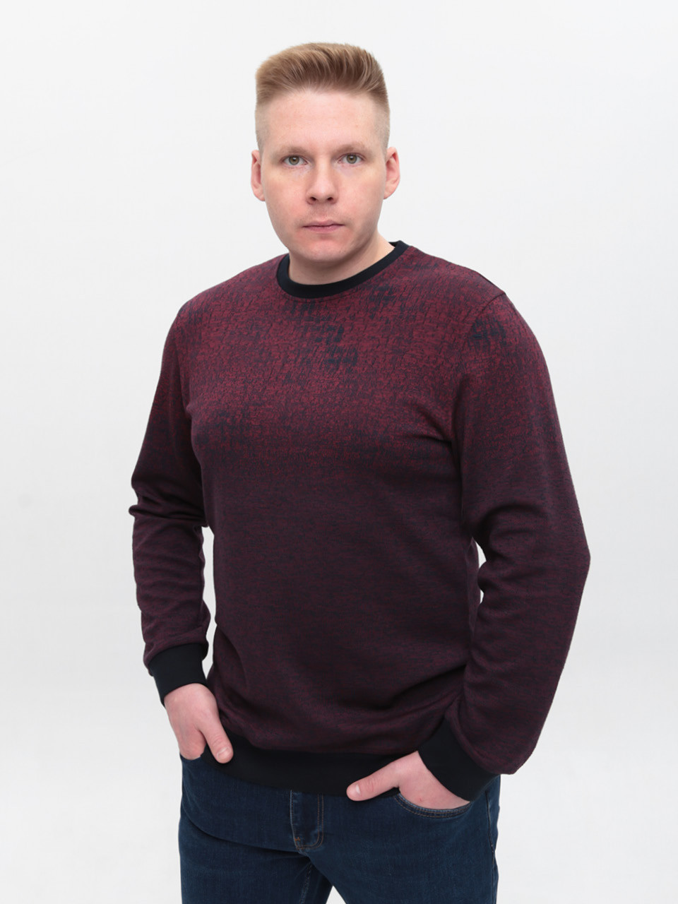 Джемпер чоловічий бордовий 8301-2