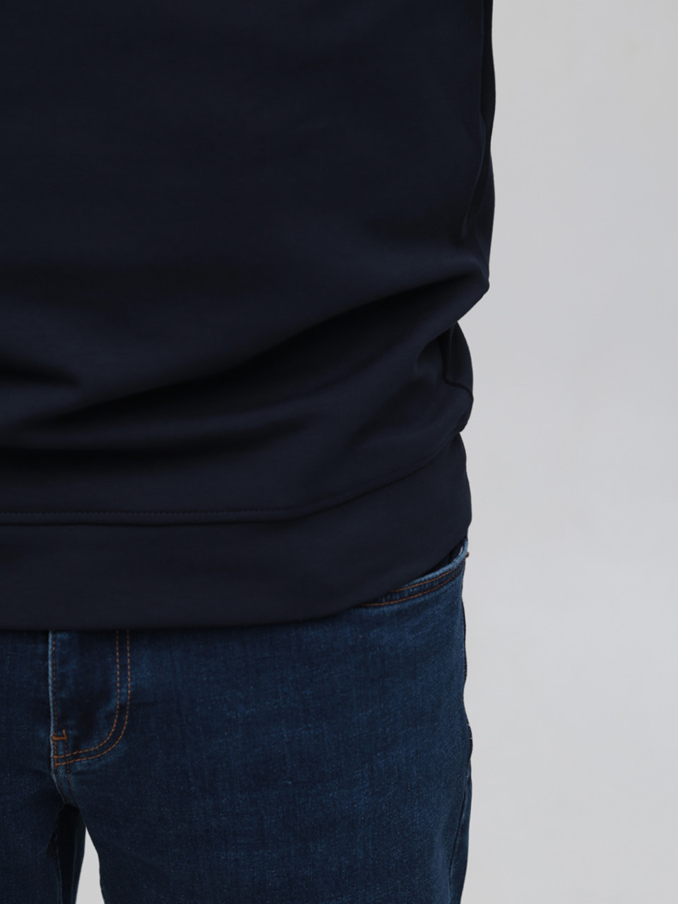 Світшот чоловічий темно-синій однотонний 8503-1