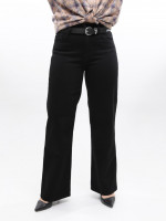Джинси жіночі чорні широкі великий розмір 1209-2-B