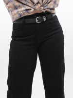 Джинси жіночі чорні широкі великий розмір 1209-2-B