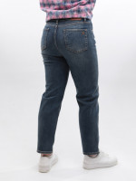 Джинси жіночі брудно-сині МОМ прямі великі розміри 1612-B