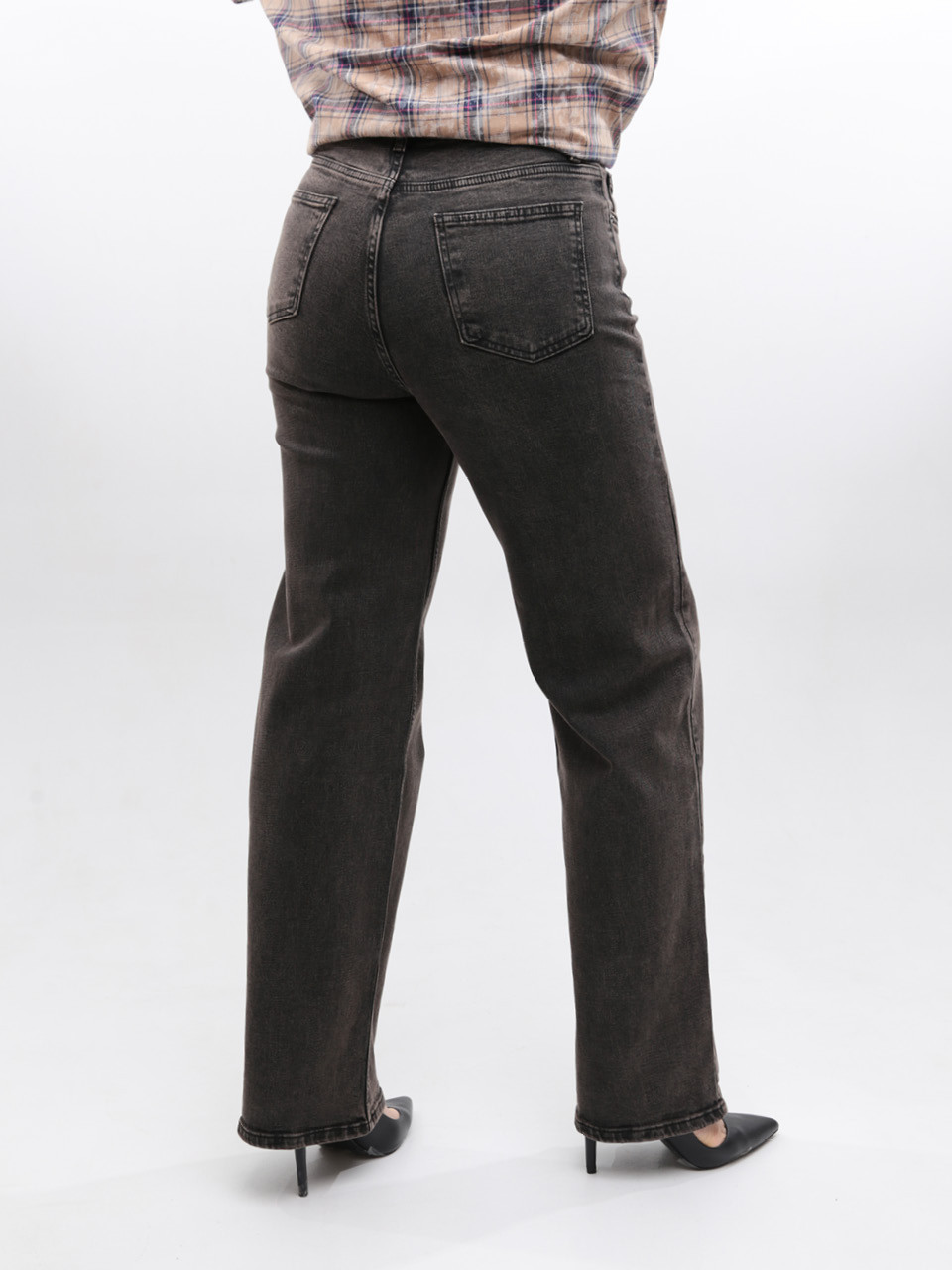 Джинси жіночі коричневі широкі зі стрейчем 3287-062