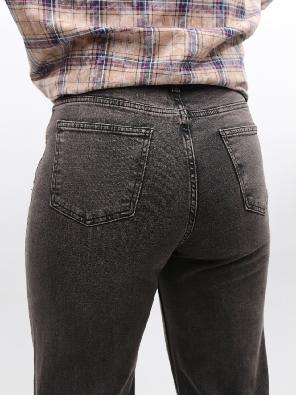 Джинси жіночі коричневі широкі зі стрейчем 3287-062