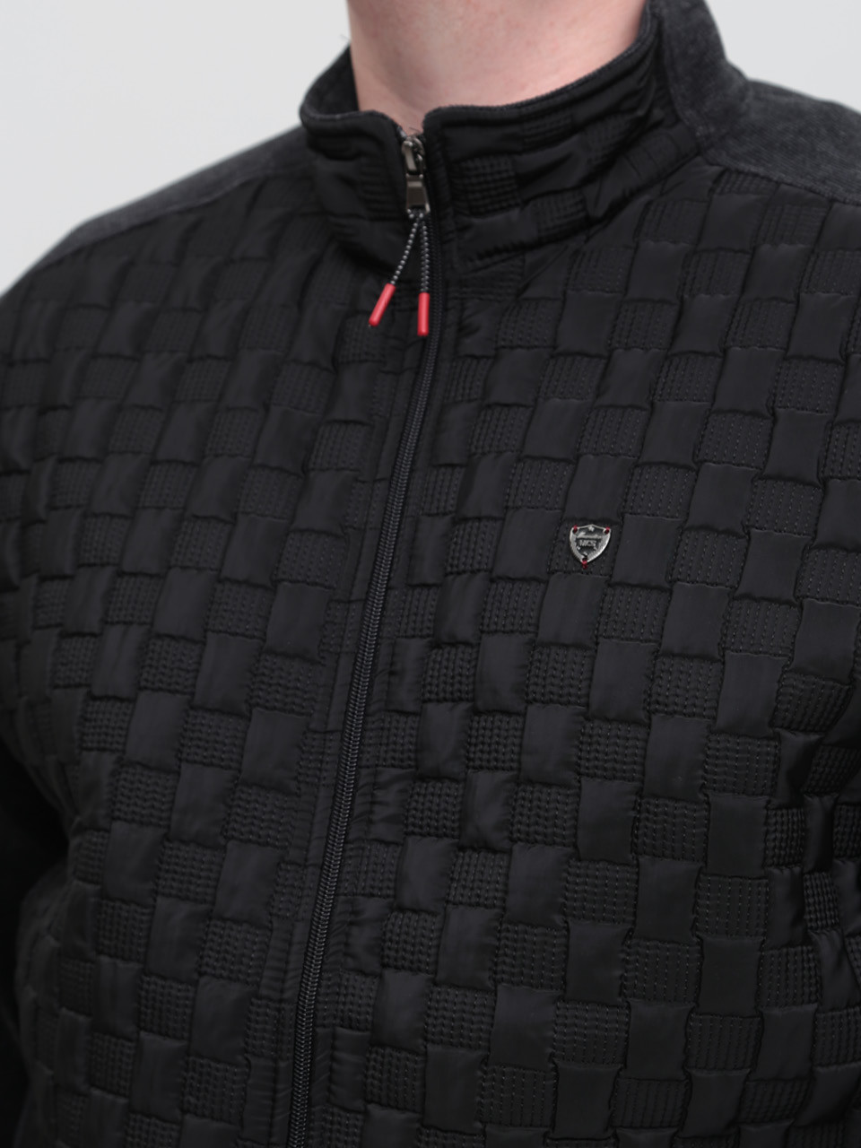 Кофта чоловіча чорна на блискавці великий розмір 06-B-1