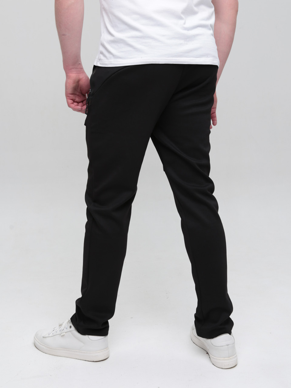 Спортивні штани чоловічі тонкі чорні 0227-1