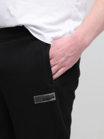 Спортивні штани чоловічі чорні джогери на флісі 0229-1