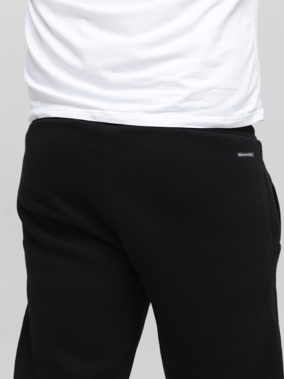 Спортивні штани чоловічі чорні джогери на флісі 0229-1