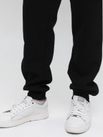 Спортивні штани чоловічі чорні джогери на флісі 0229-1