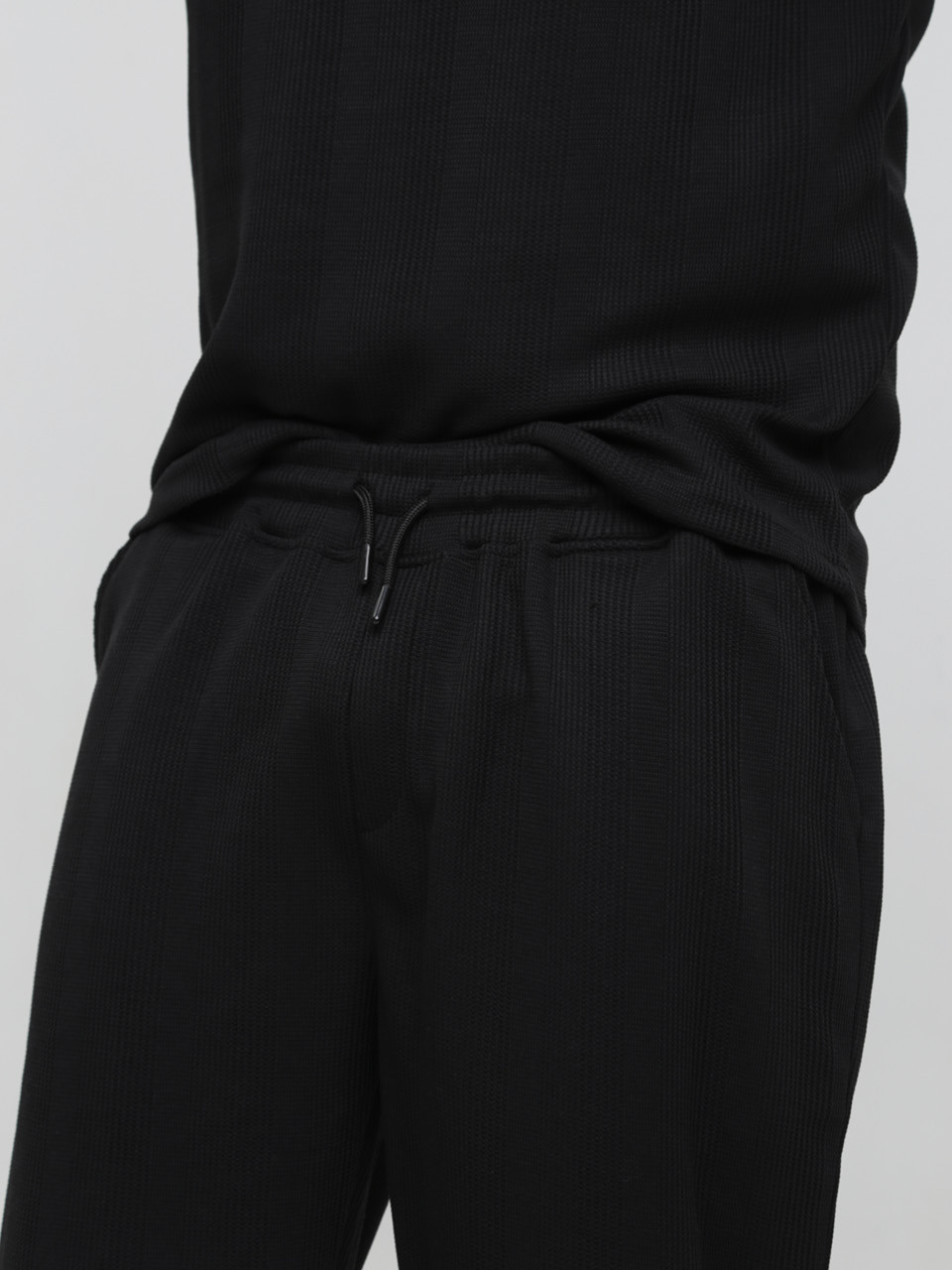 Спортивні штани чоловічі чорні МОМ тонкі 5458-1