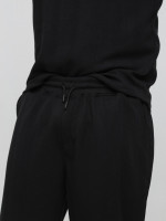 Спортивні штани чоловічі чорні МОМ тонкі 5458-1