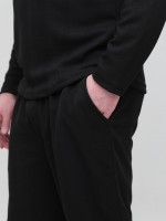 Спортивні штани чоловічі чорні МОМ тонкі 5458-1