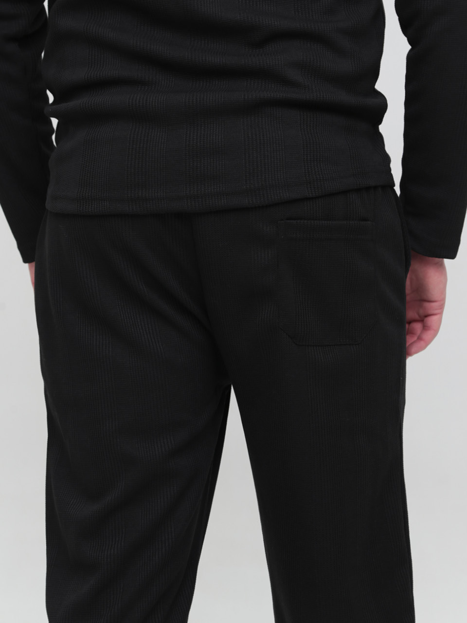 Спортивні штани чоловічі чорні МОМ тонкі 5458-1