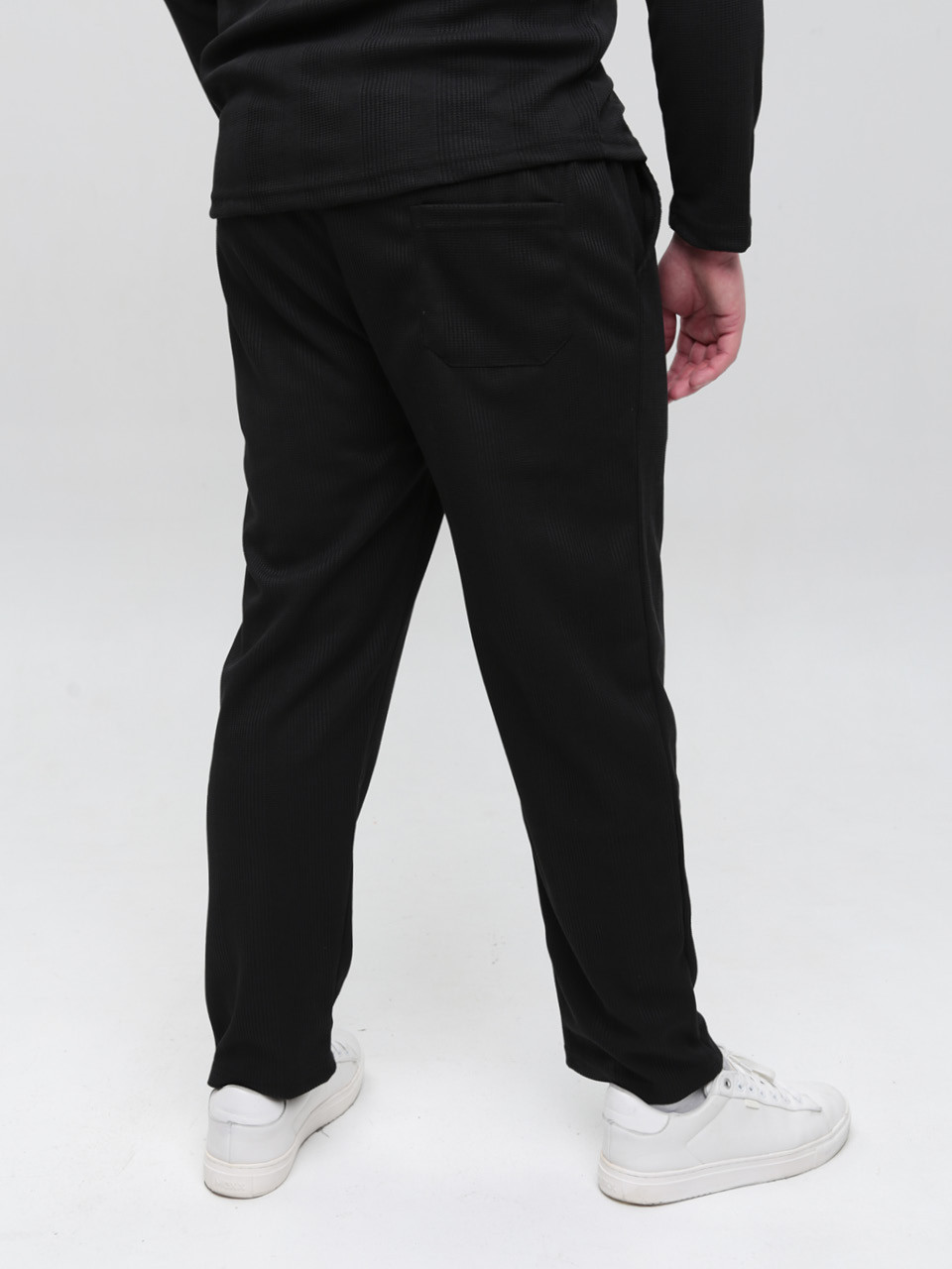 Спортивні штани чоловічі чорні МОМ тонкі 5458-1