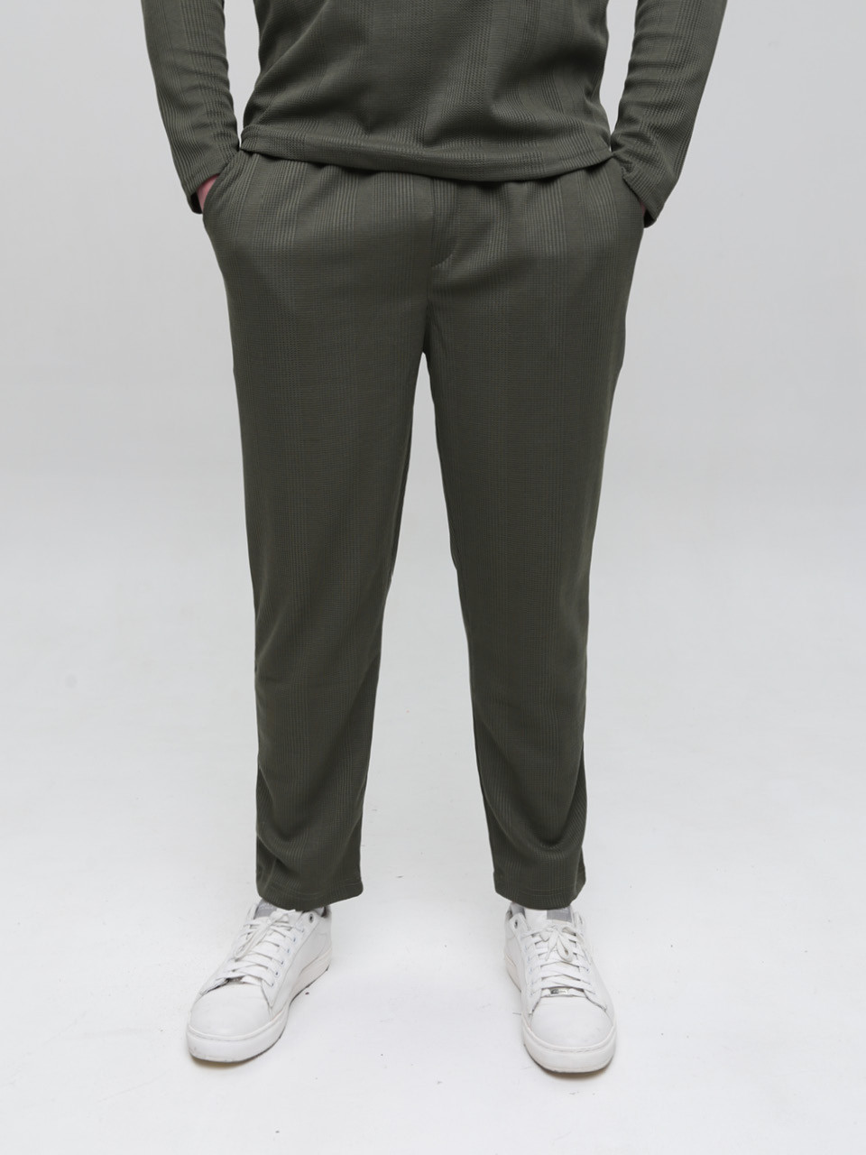 Спортивні штани чоловічі хакі МОМ тонкі 5458-2