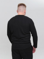 Лонгслив мужской черный тонкий прямой 5450-1