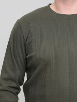 Лонгслив мужской хаки прямой тонкий 5450-2
