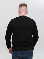 Лонгслив мужской черный прямой  5453-1
