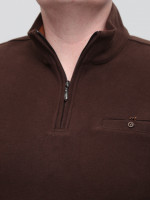 Джемпер чоловічий коричневий комір на блискавці 9137-4