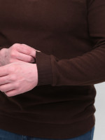 Джемпер чоловічий коричневий комір на блискавці 9137-4