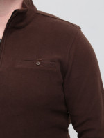 Джемпер чоловічий коричневий комір на блискавці 9137-4