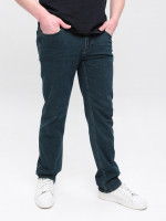 Джинсы мужские слим зеленые со стрейчем 4524