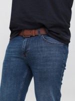 Джинсы мужские прямые синие со стрейчем 4528