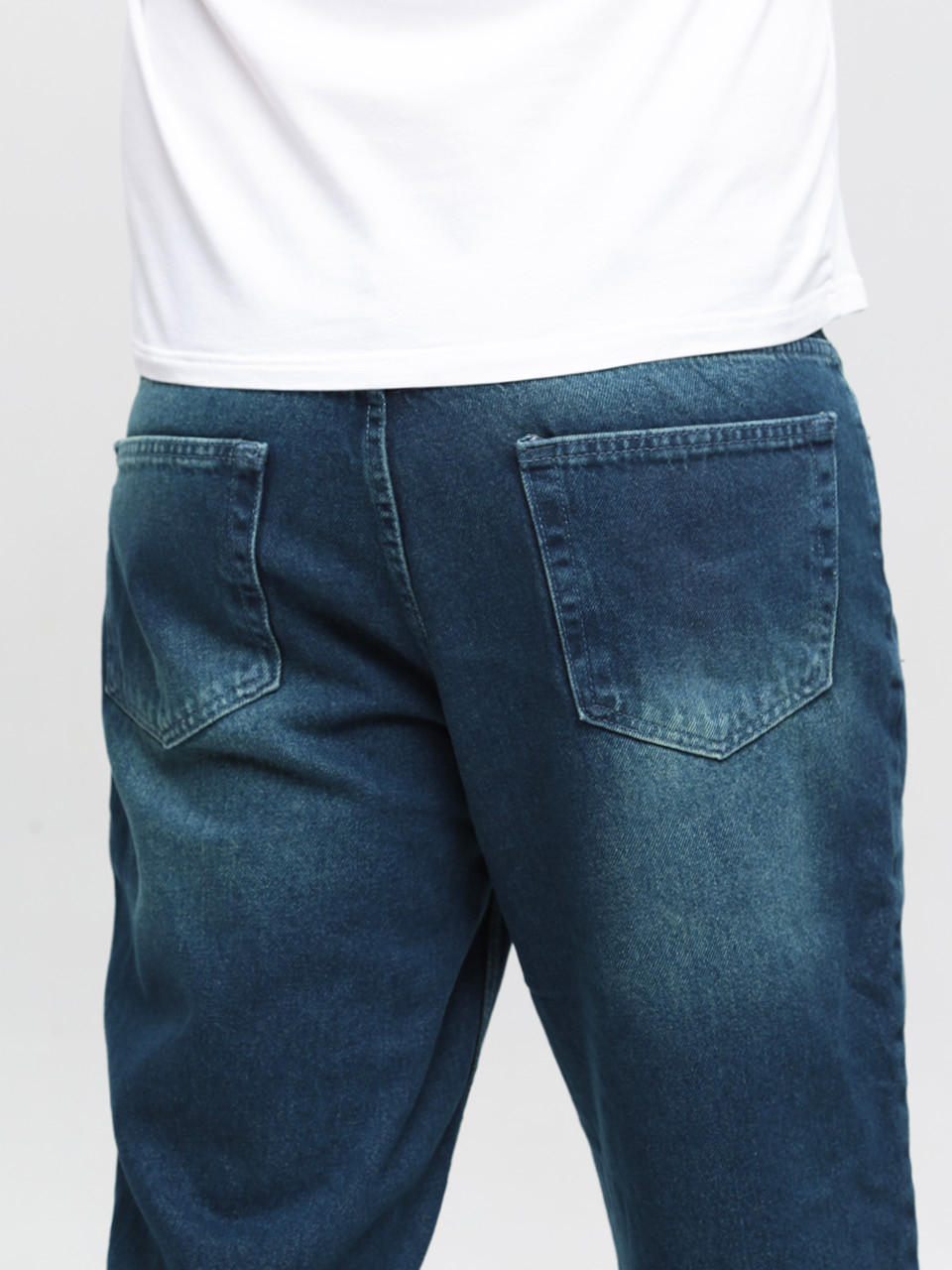 Джинсы мужские МОМ сине-зеленые  2030-577