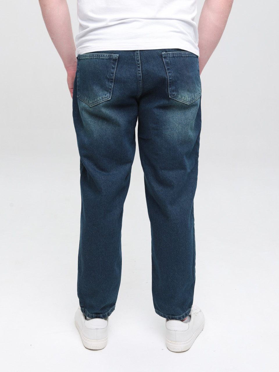 Джинсы мужские МОМ сине-зеленые  2030-577