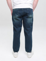 Джинсы мужские МОМ сине-зеленые  2030-577