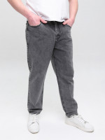 Джинсы мужские МОМ серые с высокой посадкой  2030-586